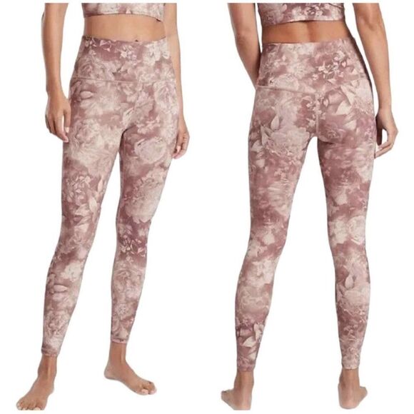 Athleta Elation Printed Tight High Rise Leggings Floral Pink XSP Petite - Picture 1 of 7